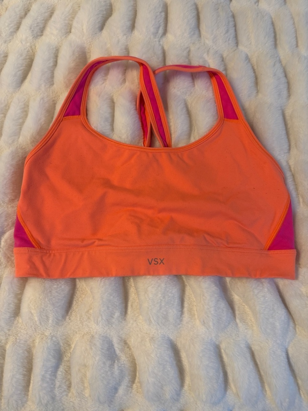 VSX Orange Sports Bra with Pink Accents A2